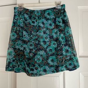 Floral high waisted skirt